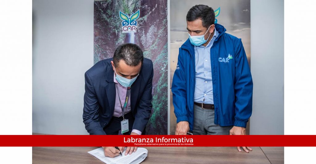 CAR y Alcaldía de Villapinzón firmaron convenio para construcción de Planta de Tratamiento de Aguas Residuales del municipio