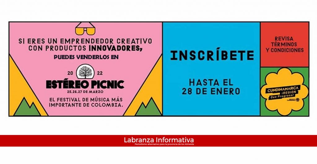 Emprendedores cundinamarqueses podrán promocionar sus productos en el Estéreo Picnic 2022