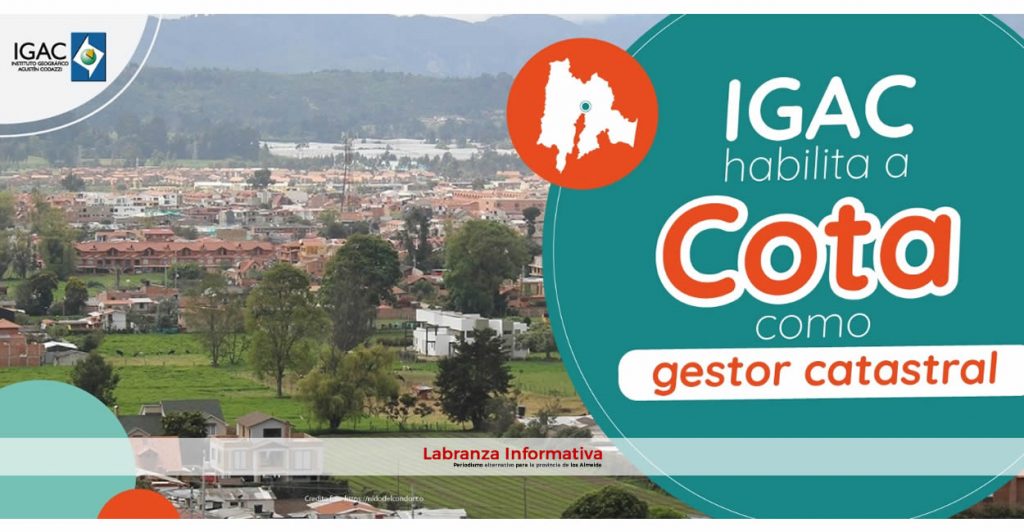 IGAC habilita a Cota como gestor catastral