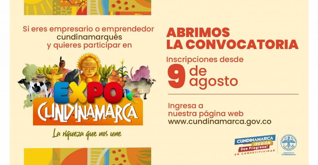 Convocatoria para empresarios y emprendedores a ExpoCundinamarca