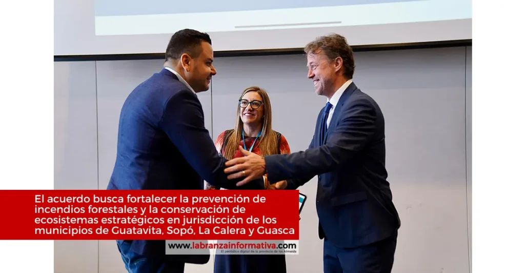 CAR, Corpoguavio y PNUD firman alianza para proteger el corredor del agua y el oso