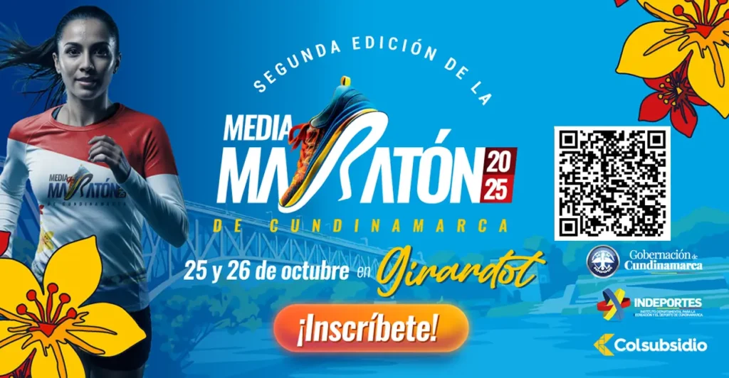 Este 25 y 26 de octubre la cita es en Girardot: inscríbete a la Media Maratón de Cundinamarca 2025