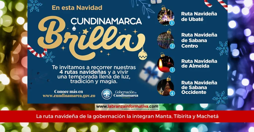 Conoce las rutas navideñas 2025-2026 de la Gobernación de Cundinamarca