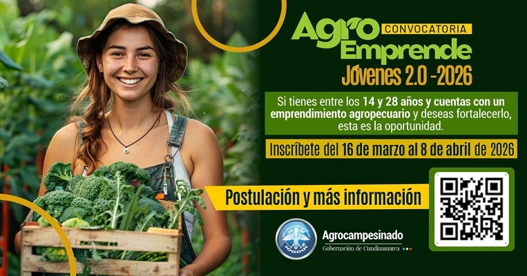 AgroEmprende 2026 abre convocatoria para apoyar proyectos productivos de jóvenes rurales en Cundinamarca