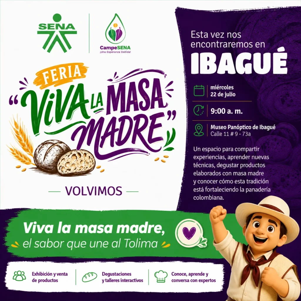 Banner 'Viva la masa madre' Ibagué c