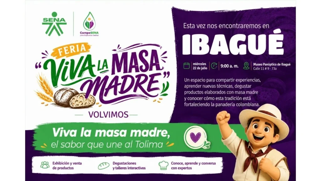‘Viva la masa madre’, la feria comercial del SENA que llega a Ibagué