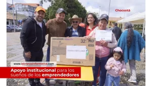 63 emprendedores de Chocontá recibieron incentivos para fortalecer sus negocios